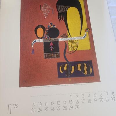poster board calendar 1998 perfect for cut out reframe 1998