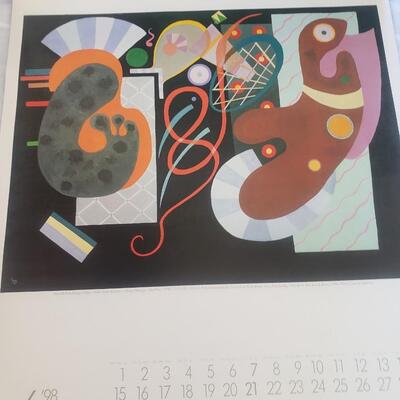 poster board calendar 1998 perfect for cut out reframe 1998