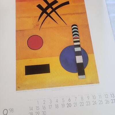 poster board calendar 1998 perfect for cut out reframe 1998