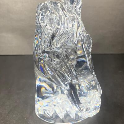 Waterford Crystal horse head Paperweight with box