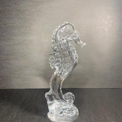 Waterford Crystal Seahorse Figurine With Box
