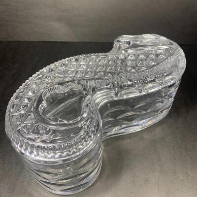 Waterford Crystal Seahorse Covered Box with box