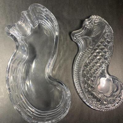 Waterford Crystal Seahorse Covered Box with box