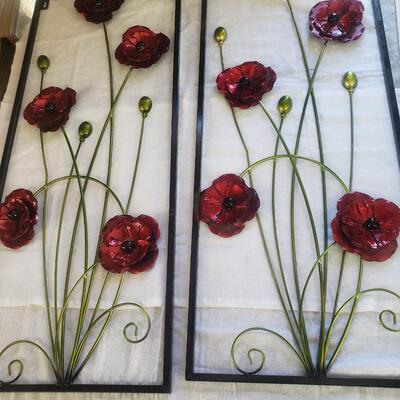 Metal rose display wall 32x13