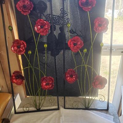 Metal rose display wall 32x13