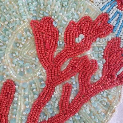 Beads on silk mat 42x13 thousands of beads