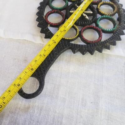 ornate iron pot holders set