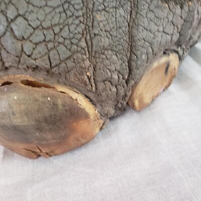 Elephant foot zebra hide copper art container