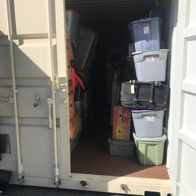 20â€ X 8â€ Storage Container contents, household items.
