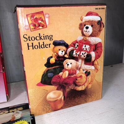 Teddy bear stocking holder