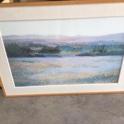 4 Shelves of framed art