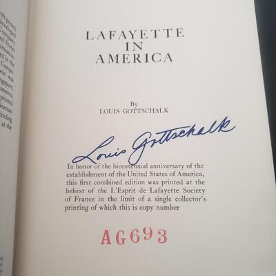Lafayette in America signed book