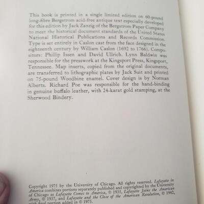 Lafayette in America signed book