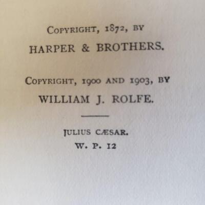 1903 Julius Caesar book