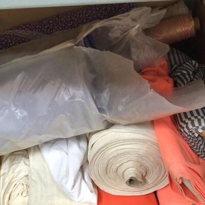 Rolls and bolts of fabric