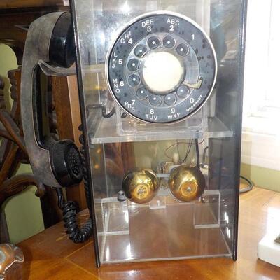 Vintage SEE thru dial phone ( It Works )