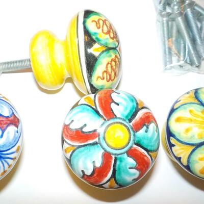 17 Hand Painted Pull Knobs.