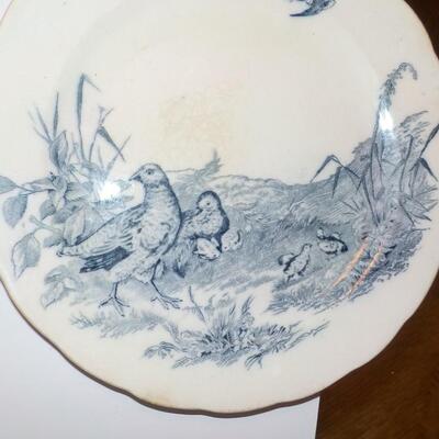 3 Vintage plates of the Timed Hare pottery.