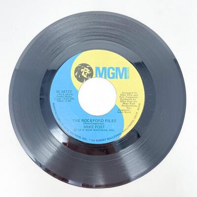 1974 45 RPM MIKE POST M14772 â€œTHE ROCKFORD FILES/DIXIE LULLABYEâ€ VINYL RECORD SINGLE