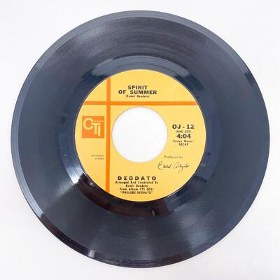 45 RPM DEODATO OJ-12 â€œSPIRIT OF SUMMER/ALSO SPRACH ZARATHUSTRAâ€ VINYL RECORD SINGLE