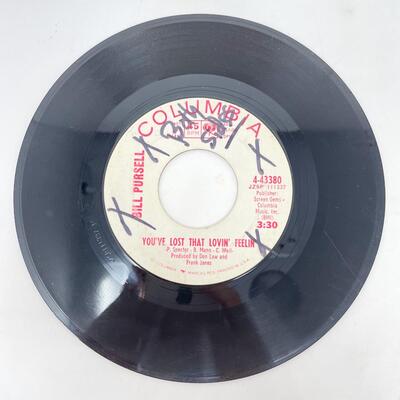 45 RPM BILL PURSELL 4-43380 â€œYOU LOST THAT LOVIN FEELINâ€™/QUIET NIGHT OF QUIET STARSâ€ VINYL RECORD SINGLE
