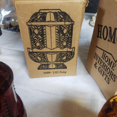 Homco candles glass rare 7 inch high