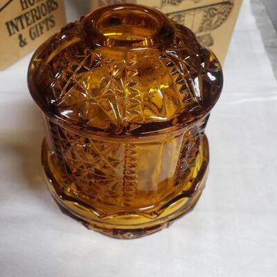 Homco candles glass rare 7 inch high