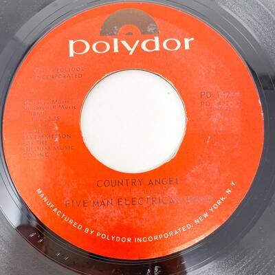 45 RPM FIVE MAN ELECTRICAL BAND PD14221 â€œCOUNTRY ANGEL/WEREWOLFâ€ VINYL RECORD SINGLE