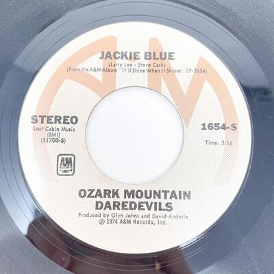 1974 45 RPM OZARK MOUNTAIN DAREDEVILS 1654-S â€œJACKIE BLUE/BETTER DAYSâ€ VINYL RECORD SINGLE