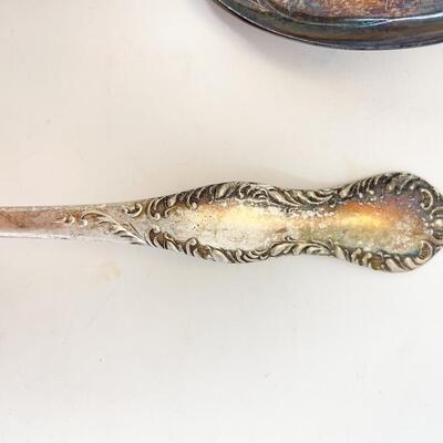 ANTIQUE SILVER-PLATED SERVING SPOONS