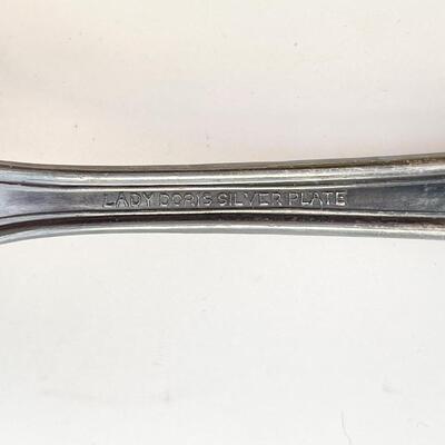 ANTIQUE SILVER-PLATED SERVING SPOONS