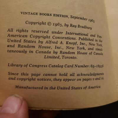 1965  The vintage  Ray Bradbury paperback