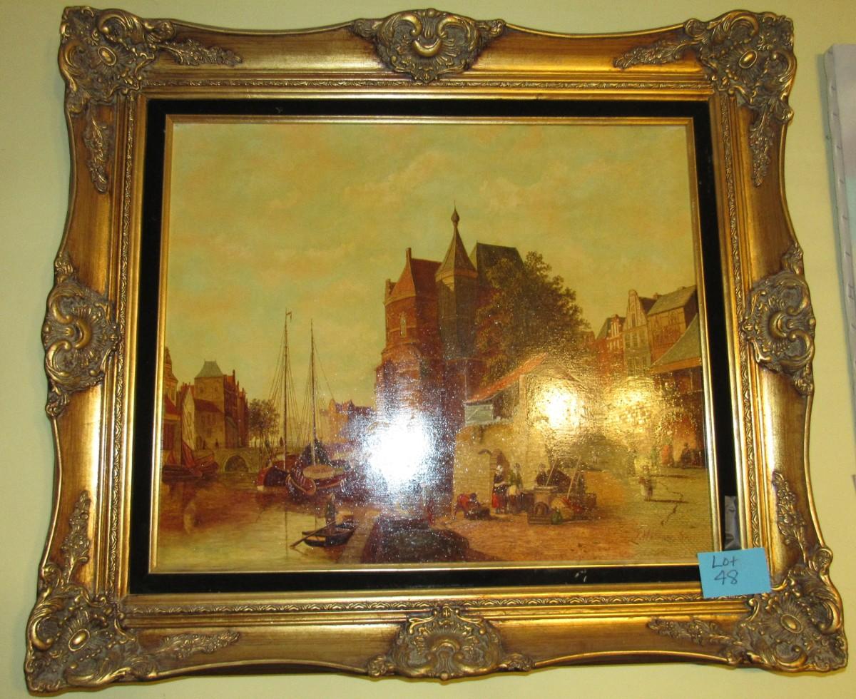 LOT 48 LARGE FRAMED SIGNED ORIGINAL OIL PAINTING