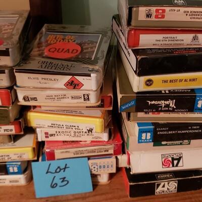Lot 63 - LOT OF OLD 8 TRACK TAPED