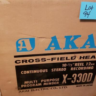 Lot 94-VINTAGE AKAI CROSSFIELD HEADX-3000 NEW IN BOX