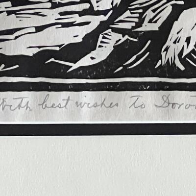 Birger Sandzen RARE BLOCK PRINT Old Reservoir, Central City