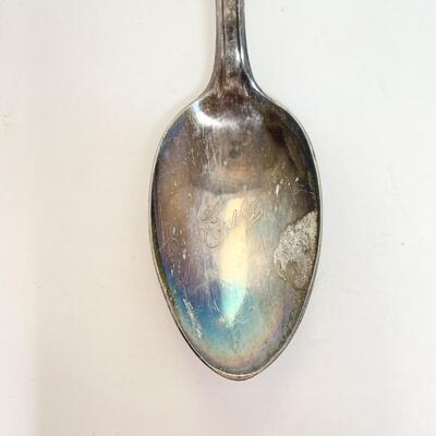 1936 SILVERPLATE DALLAS TX CENTENNIAL EXPOSITION SPOON - ENGRAVED â€œEVAâ€