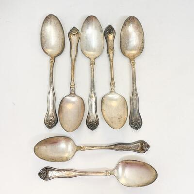 1881 ROGERS A1 SILVERPLATE SPOONS SET OF 7