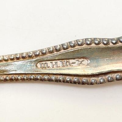 ANTIQUE SILVERPLATE SPOONS SET OF 5 - MARKED â€œM.H.M.-Xâ€