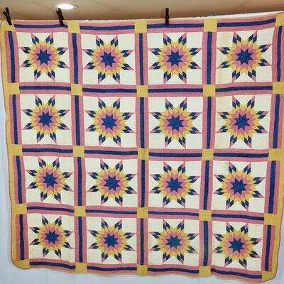 Repeating Star of Bethlehem quilt