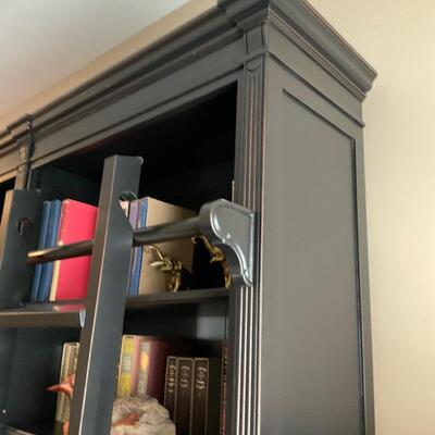 Arhaus Athens library bookcase with ladder