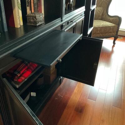 Arhaus Athens library bookcase with ladder