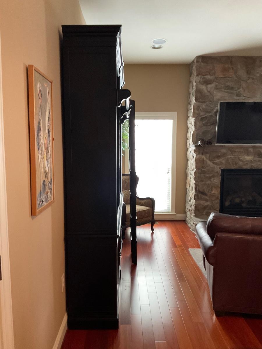 Arhaus Athens library bookcase with ladder