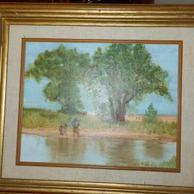 " Along the Mississippi" Original Oil Painting by Pat York.