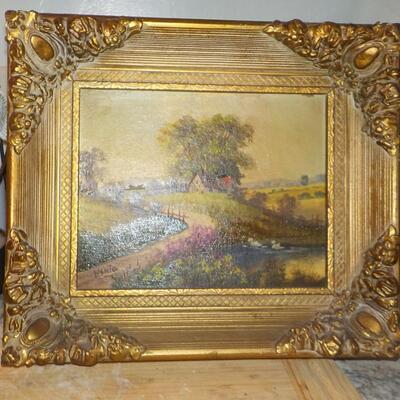 Early 1900's Original Oil scene by Pinto.