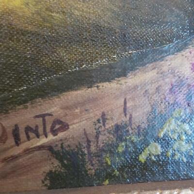 Early 1900's Original Oil scene by Pinto.