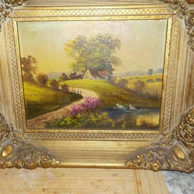 Early 1900's Original Oil scene by Pinto.