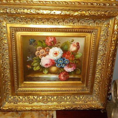 1900's  Original Oil art Floral By Z. Frank
