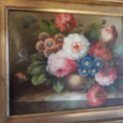 1900's  Original Oil art Floral By Z. Frank