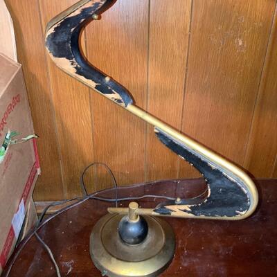 Deco Modern Vintage â€œBoomerangâ€ Lamp with Shade